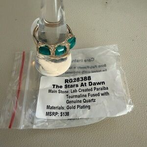 Bomb Party The Stars At Dawn Ring | Size 8 | Paraiba Tourmaline | Gold